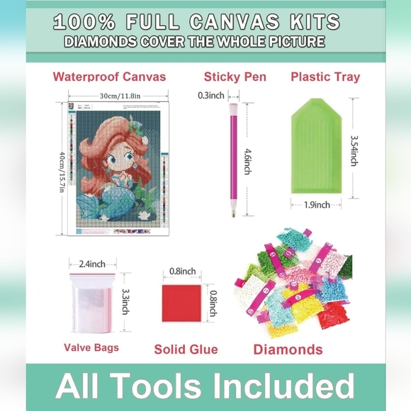 Beauty and the Beast Belle Diamond Art Kit - Picture 3 of 5